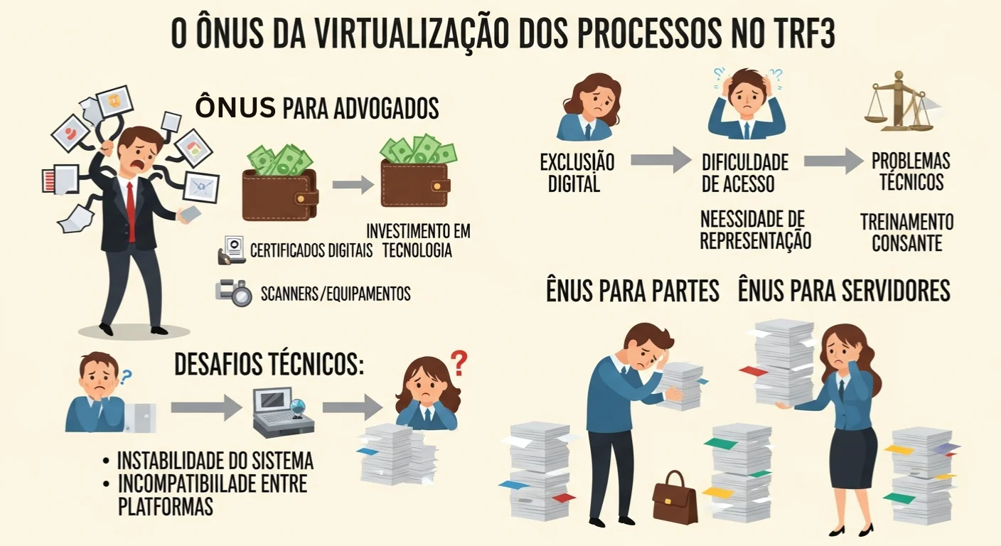 O ônus da virtualização dos processos no TRF3