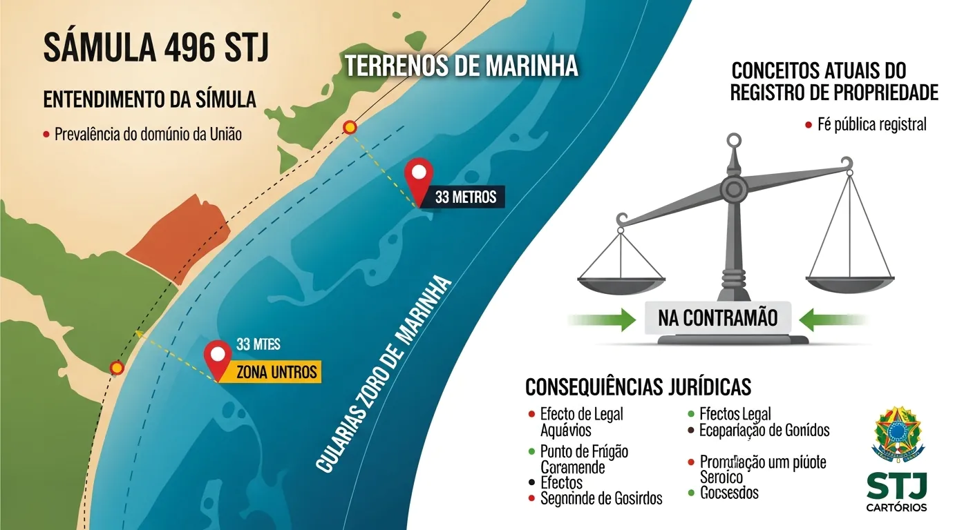 Terrenos de Marinha: Súmula 496 do STJ na contramão dos atuais conceitos que regem o registro da propriedade no direito brasileiro