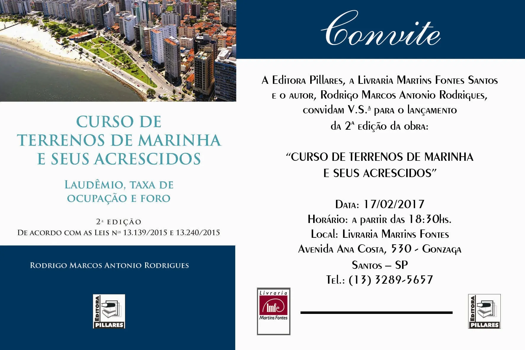 Imagem de convite para lançamento de livro