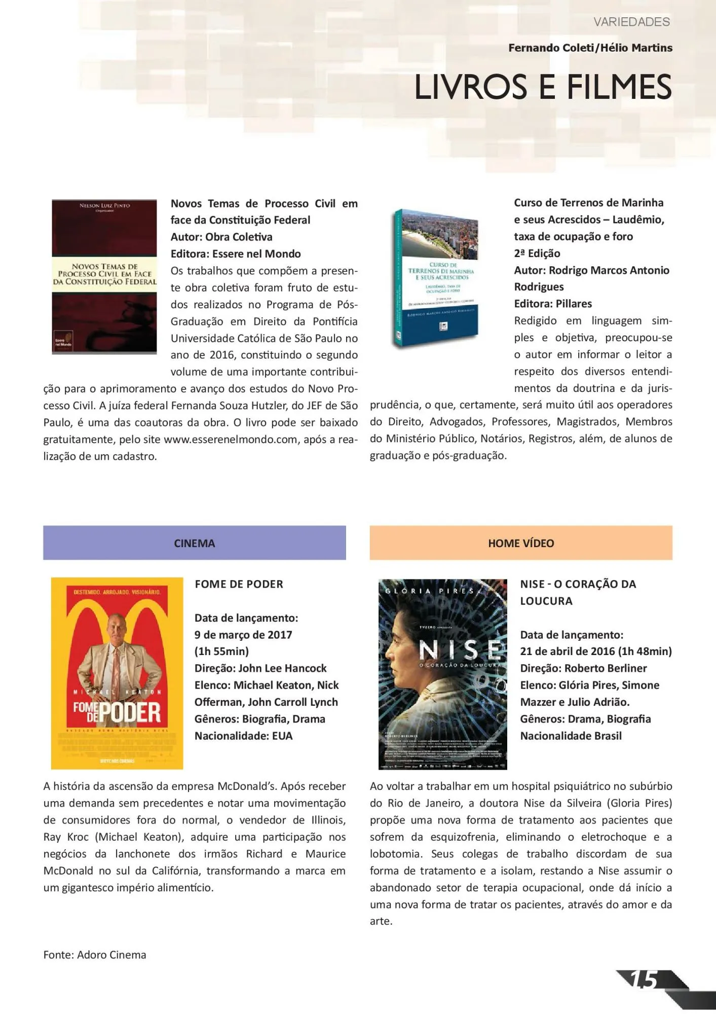 Imagem da página interna de revista